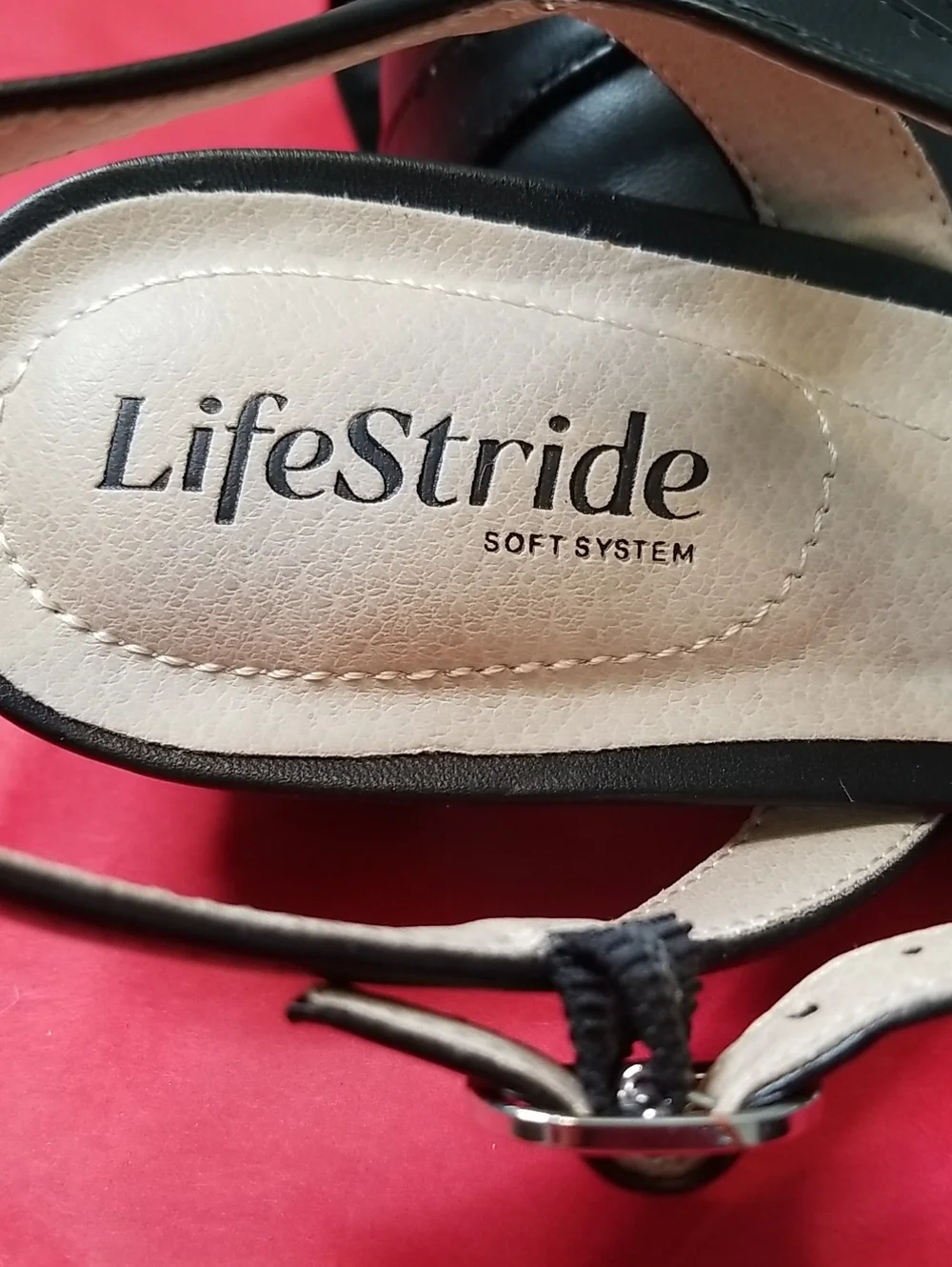 LifeStride Soft Style womens heels size 9 black non slip soles 2